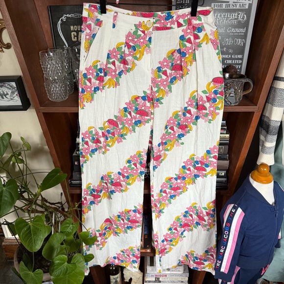 Bailey Rose - Summer Fruit Watermelon Banana Flower Pants - size large - Picture 4 of 9